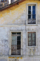 Detail of an old big abandoned house in Sintra
