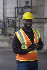 Portrait of an African American Construction worker