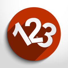 Vector 123 numbers icon - obrazy, fototapety, plakaty