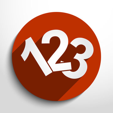 Vector 123 numbers icon