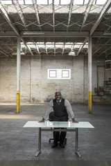 African American architect in his new space