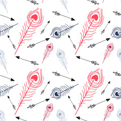 seamless feather patterns