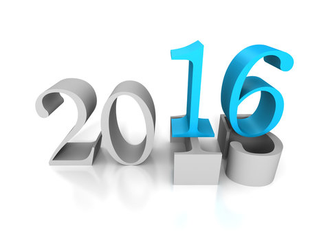 New Year Numbers 2016 Push Down 2015 Old Text