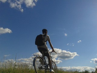 Ride on the bicycle