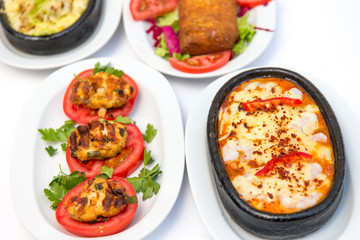 Verschiedene Fischgerichte