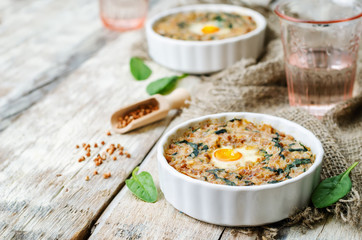 buckwheat spinach cheese egg casserole