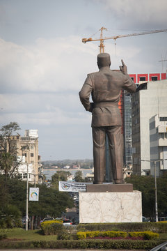 Statue of president Samora of Mozambique in Maputo, the capital of Mozambique