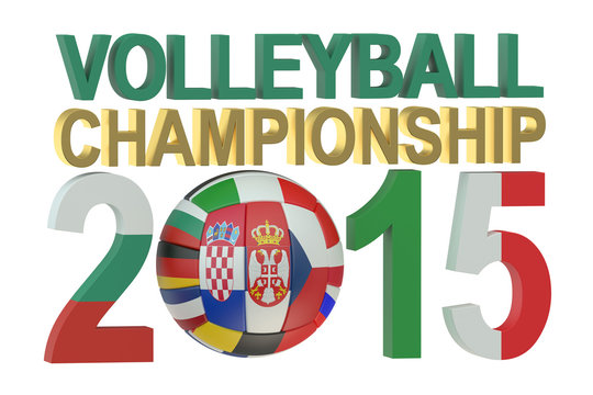 Volleyball European mans championship 2015 concept