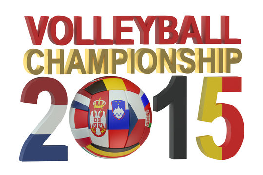 Volleyball European womens championship 2015 concept