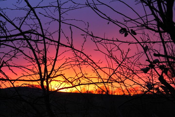 Sonnenuntergang im Winter