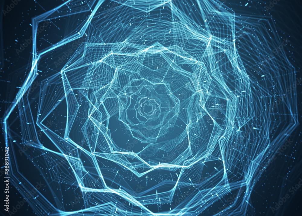 Canvas Prints digital cyber pattern.abstract blue background .