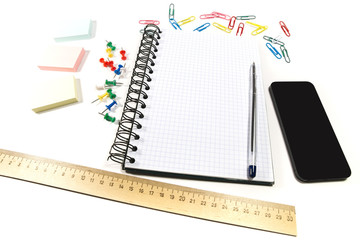 phone with white screen and paper