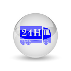 24H delivery truck icon