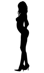 Naklejka na ściany i meble Sexy Woman Silhouette 
