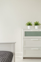 Simple white wooden cabinet