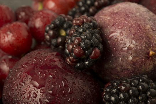Blackberries and Plums