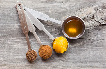 Measuring raw ingredients 