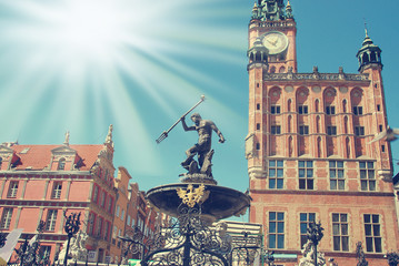 Neptune fountain in Gdansk © teressa