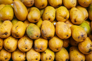 Sweet ripe mangoes in the market