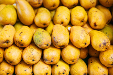 Sweet ripe mangoes in the market
