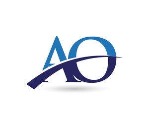 AO Logo Letter Swoosh