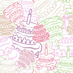 Cake seamless background
