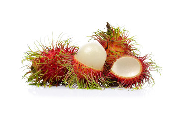 rambutan isolated on the white background.