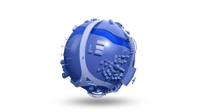 little world - Erdkugel, Welt, Globalisierung, Logistik, Transport