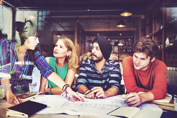 Diverse Architect People Group Working Concept