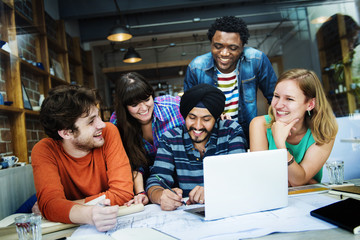 Diverse Architect People Group Working Concept