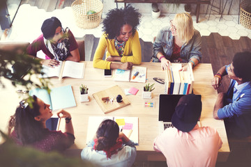 Diverse Architect People Group Working Concept