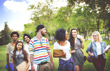 Fototapeta premium College Park Garden Togetherness Unity Friendship Concept