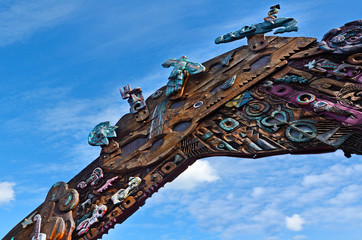 Maori entry gate at Aotea Square in Auckland - New Zealand