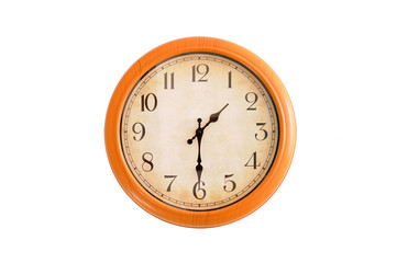 Isolated clock showing 1:30 o'clock