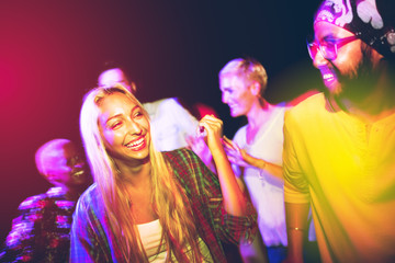 Diverse Ethnic Friendship Party Leisure Happiness Concept