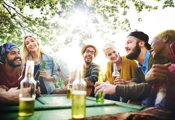 Diverse People Friends Hanging Out Concept