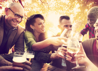 Diverse People Friends Hanging Out Concept