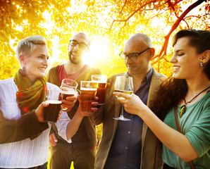 Diverse People Friends Hanging Out Concept