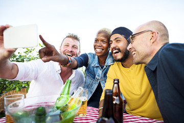Diversity Friends Selfie Photo Togetherness Concept