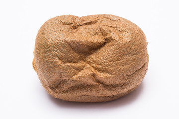 Spoiled kiwi on white background