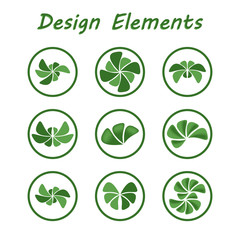 Green eco logos