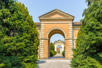 door to a cemetery in Italy