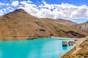 Lake with mountain in Tibet