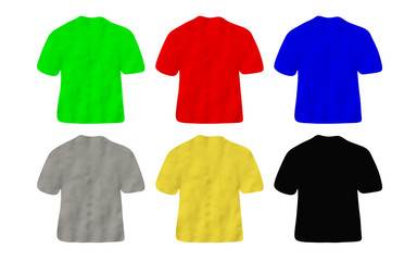multi-colored t-shirts
