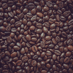 Roasted coffee beans.For art texture or web design and web backg