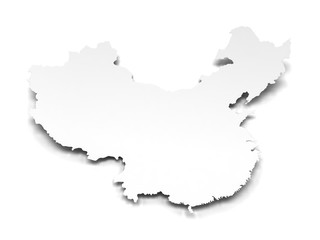 Paper map of China