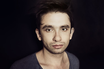  young beautiful brunette guy