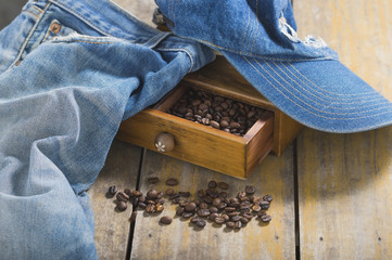 Coffee beans and Jeans