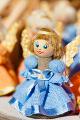 Colorful Belarusian Straw Dolls At Local Market In Belarus