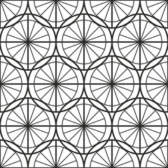 seamless texture: black circles and lines